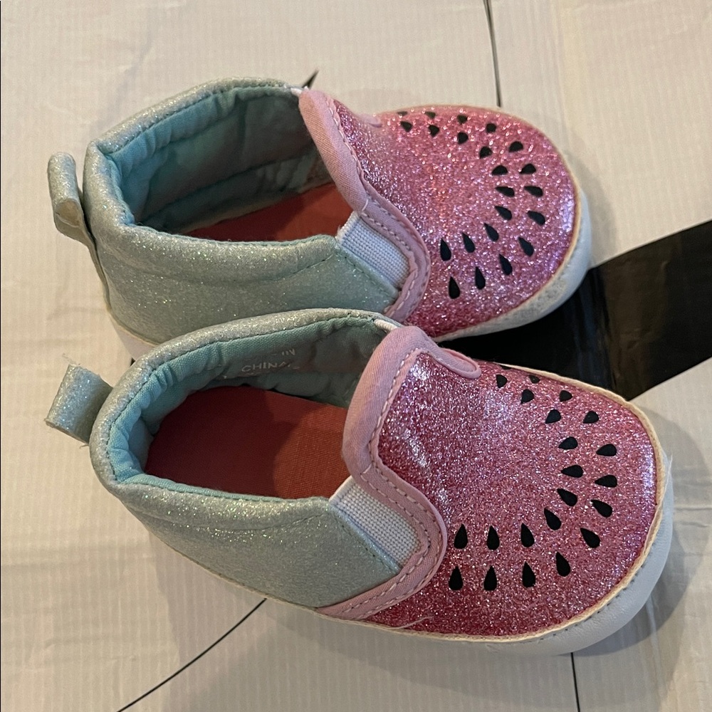 Baby Shoes excellent condition glittery watermelon